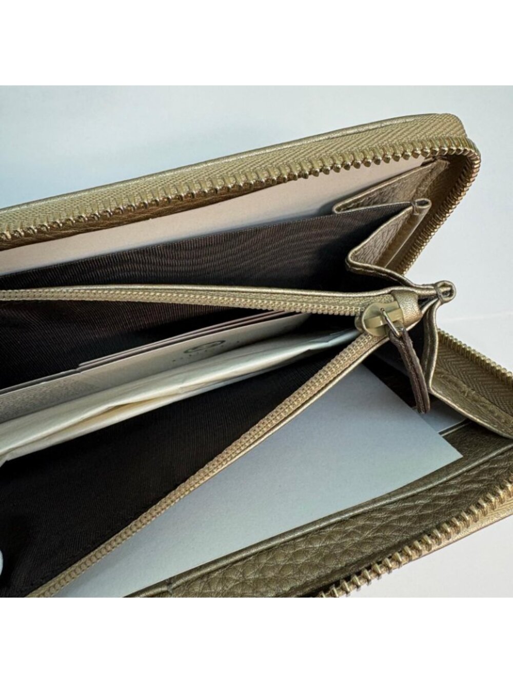 Gucci Soho Round Wallet Gold Leather - Picture 5 of 5